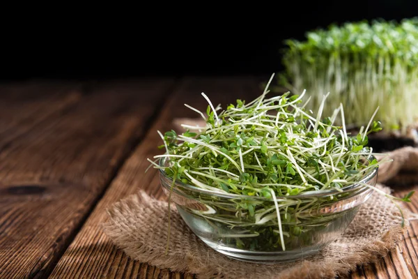 Gedeelte van verse Cress — Stockfoto