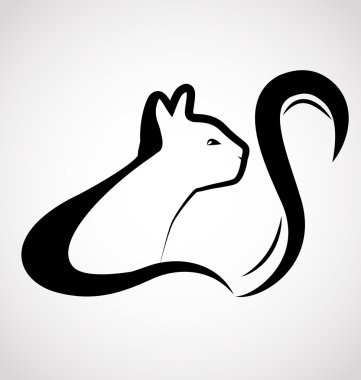 Kedi logo simge vektör