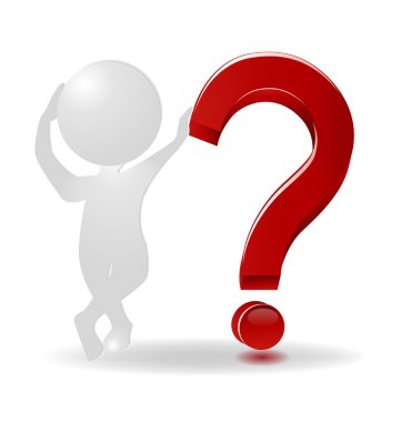 3D insanlar soru işareti logo