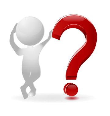 3D insanlar soru işareti logo