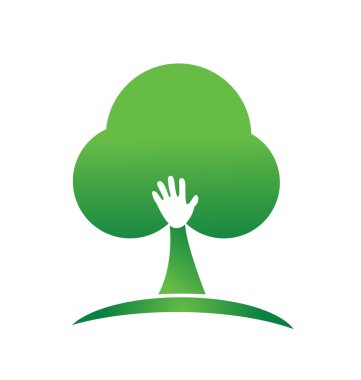 Ağaç el logo tasarım