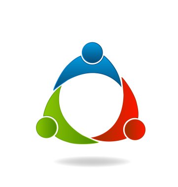 Logo çalışması ortakları Birliği kavramı