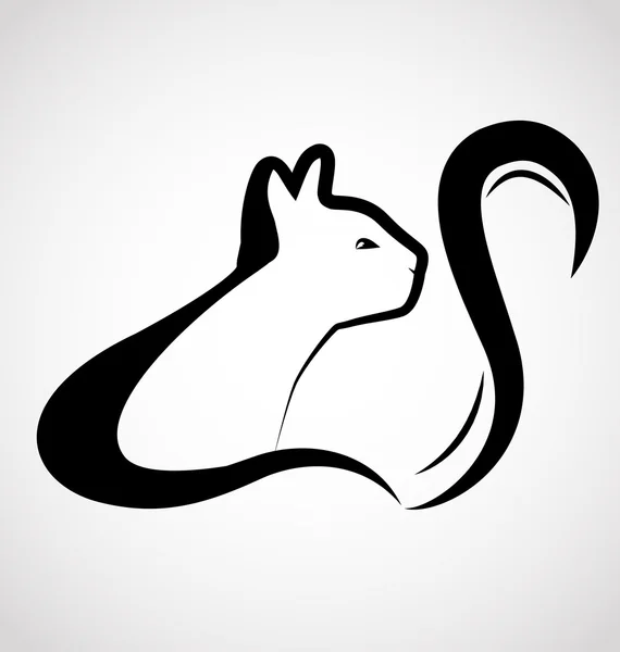 Logo del gato vector icono — Vector de stock