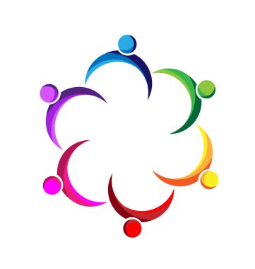 Takım çalışması iş insanlar logosu