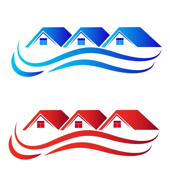 Logo des maisons ensemble — Image vectorielle