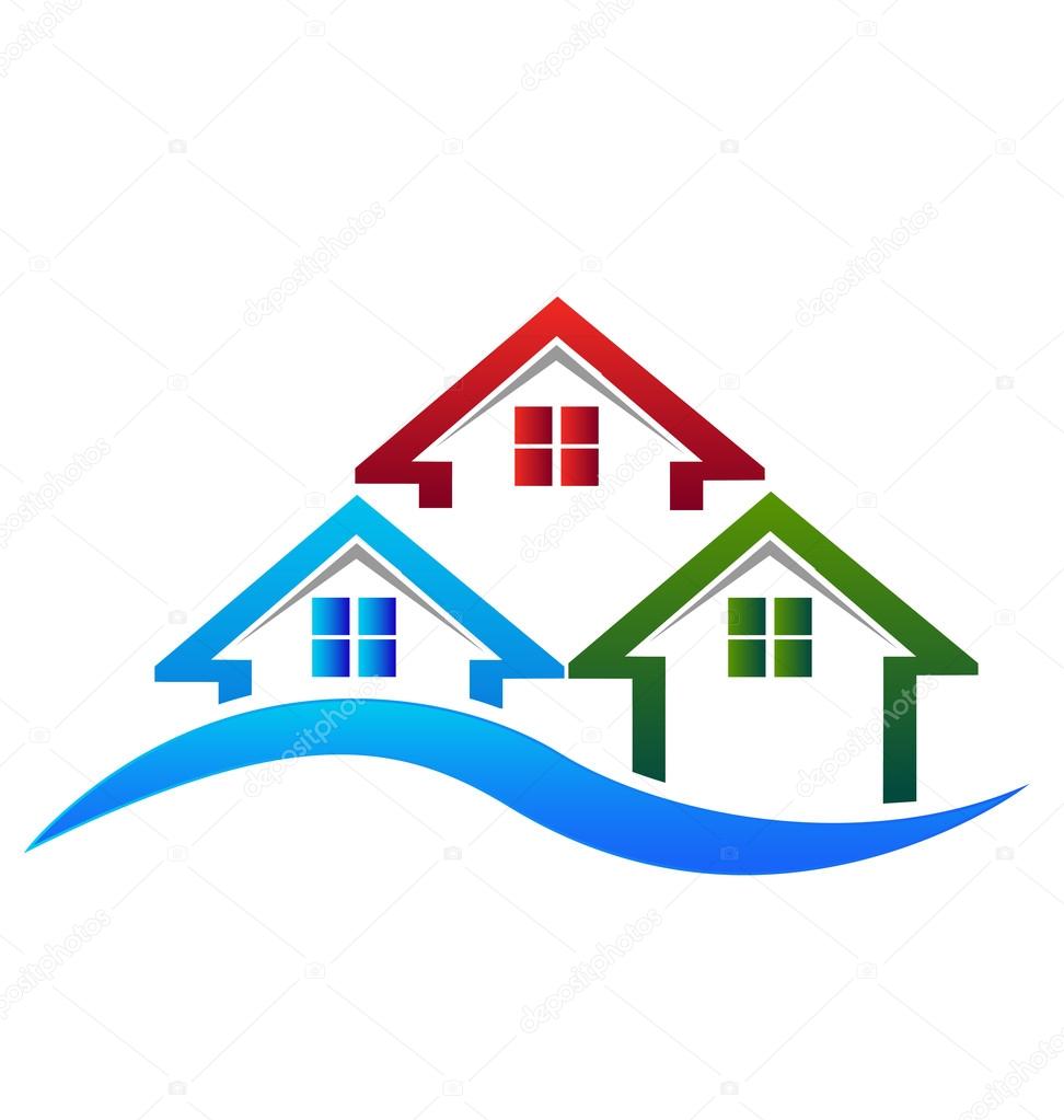 Houses logo set - collection real estate image