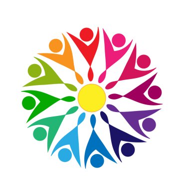 Ekip çalışması parti insanlar logosu