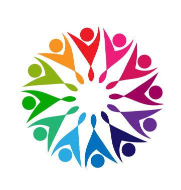 Ekip çalışması parti insanlar logosu