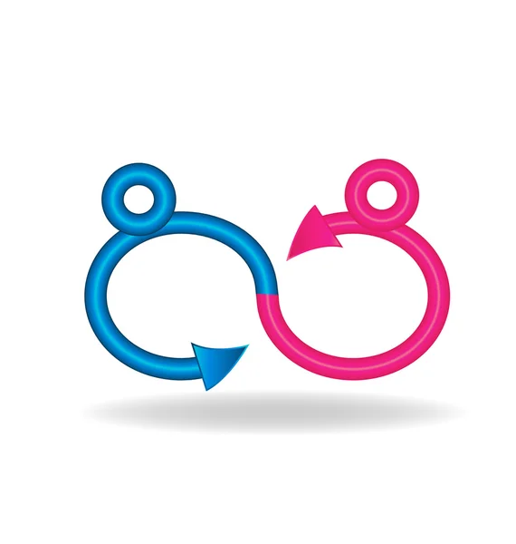 Logo símbolo de matrimonio de pareja — Archivo Imágenes Vectoriales