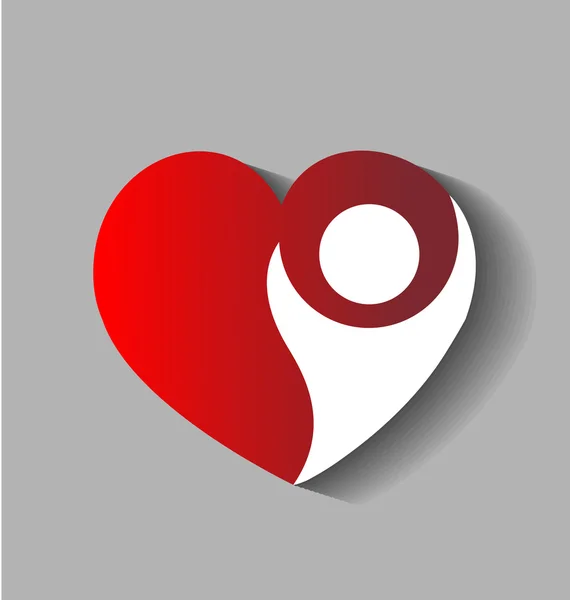 Logo coeur aimer les gens — Image vectorielle