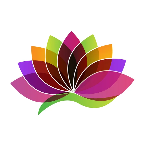 Lotosu kwiat logo — Wektor stockowy