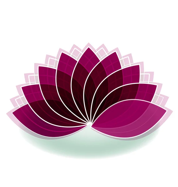 Burgundy lotus flower — Stock Vector