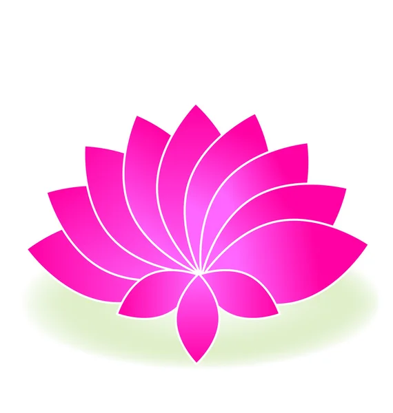 Logo fiore di loto rosa — Vettoriale Stock