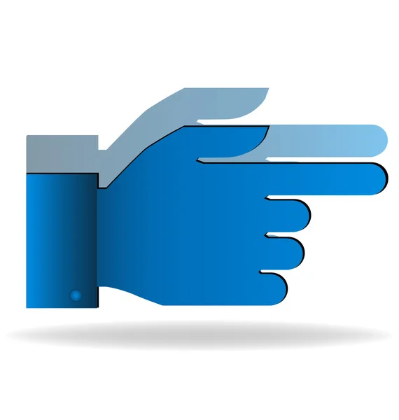 Logo icona a mano puntatore — Vettoriale Stock