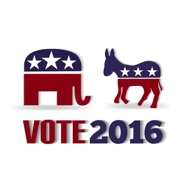 Vote 2016 logotipo do símbolo de imagem — Vetor de Stock