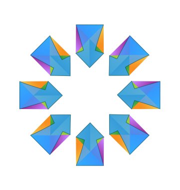 Vektör okları fraktal logosu