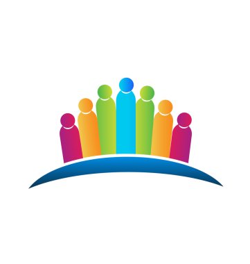 Ekip çalışması sosyal insanlar logosu