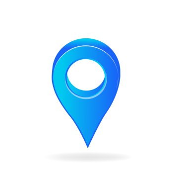 3D harita işaretçi. Hedef gps sembol resmi