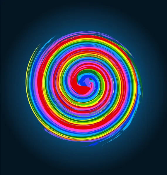 Onde a spirale colore arcobaleno — Vettoriale Stock