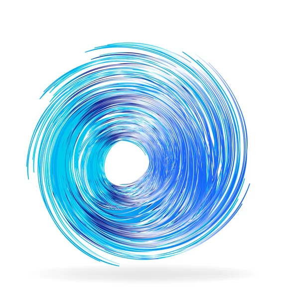 Blue waves vibrant color — Stock Vector