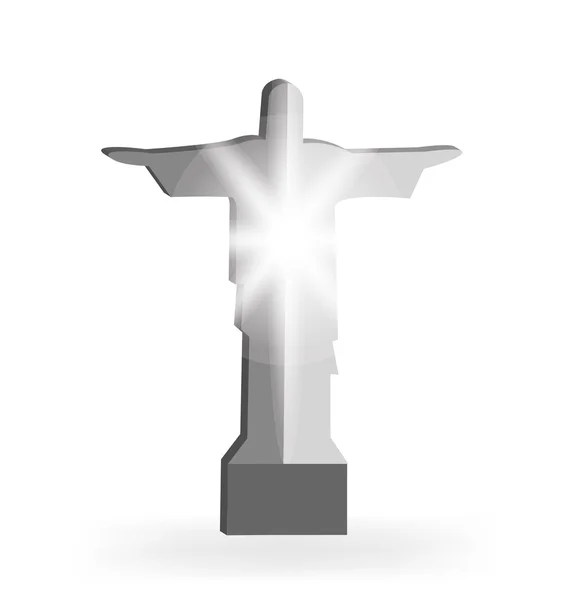 Statyn av Kristus Frälsaren — Stock vektor