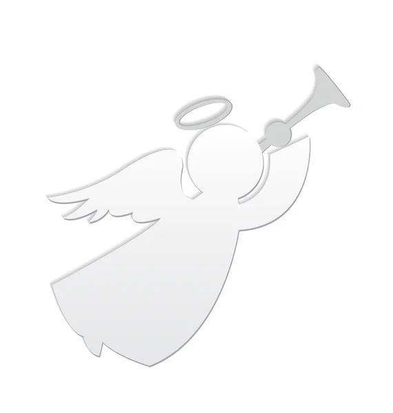 Christmas White Angel  Logo — Stock Vector