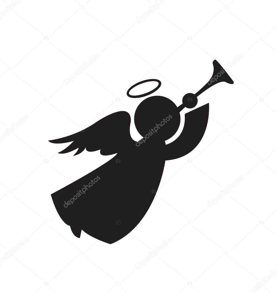 Christmas Angel Icon Vector Image Logo
