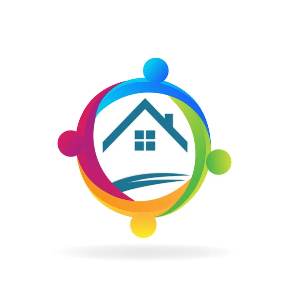 Logo della squadra immobiliare — Vettoriale Stock