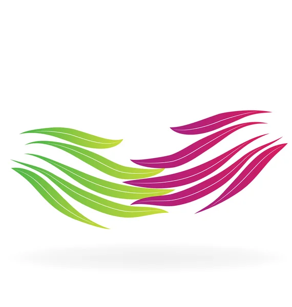 Logo kvinna handslag business — Stock vektor