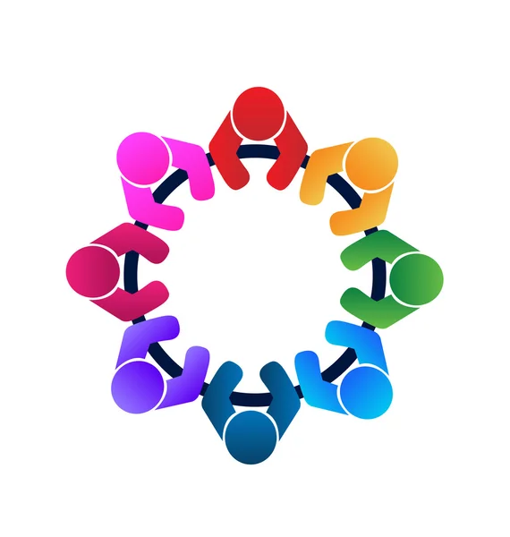 Teamwork people logo — Stock Vector