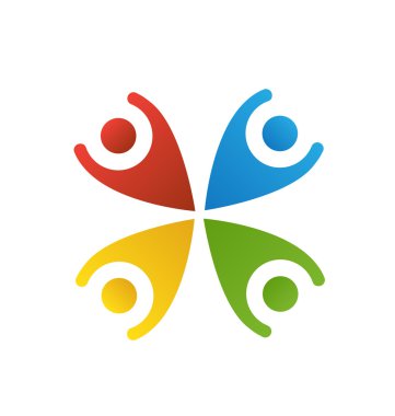 Logo mutlu insanlar ekip çalışması