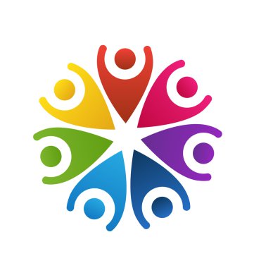 Logo mutlu insanlar ekip çalışması