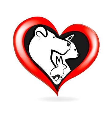 Kedi köpek tavşan kuş logosu