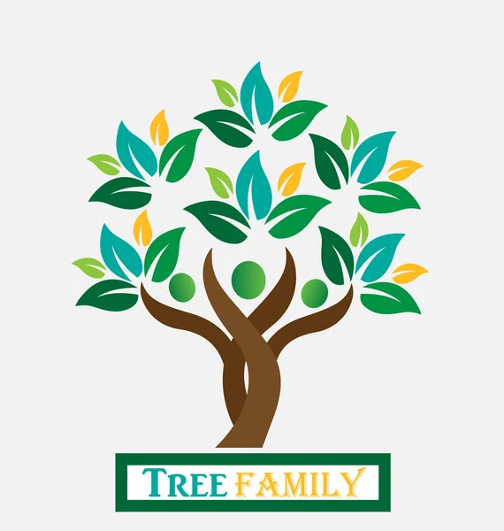 Logotipo de pessoas de árvores — Vetor de Stock