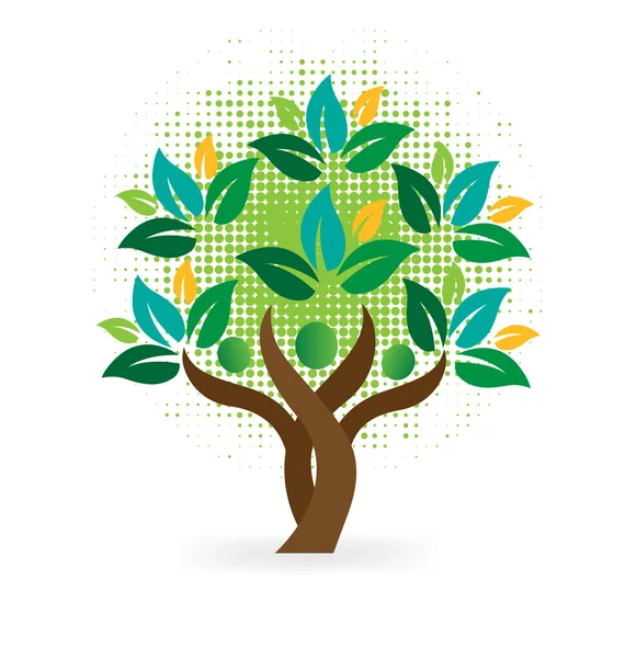 Tree personer logotyp — Stock vektor