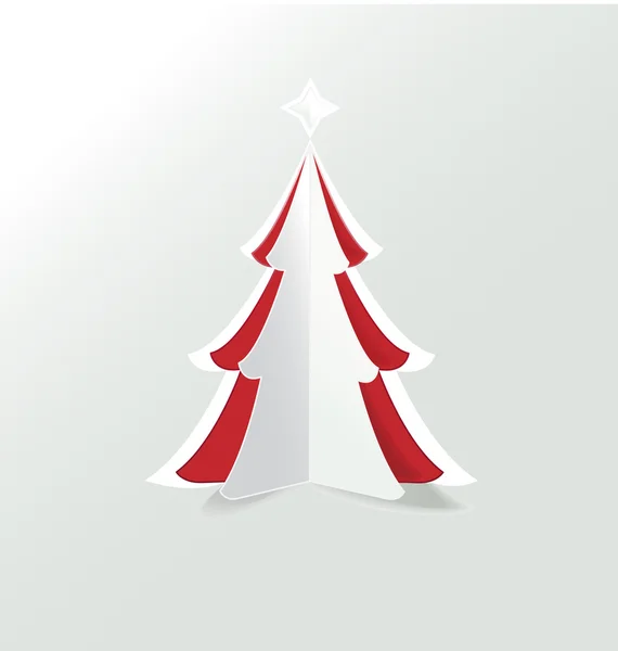 Rode kerstboom — Stockvector