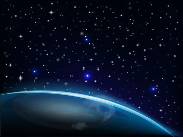 World globe earth. Universe planets concept vector image. Starry sky earth template — Stockfoto