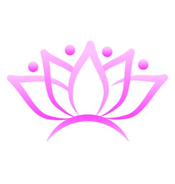 Lotus mavi çiçek logosu
