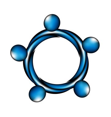 Takım çalışması iş insanlar logosu