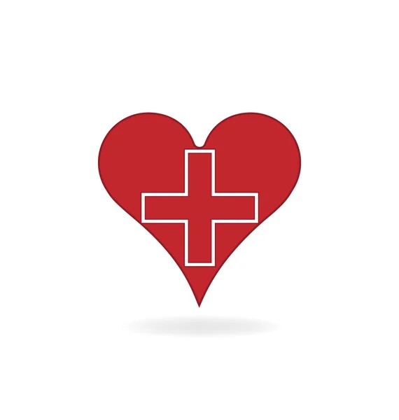 Ιατρική καρδιά λογότυπο φορέα — Διανυσματικό Αρχείο