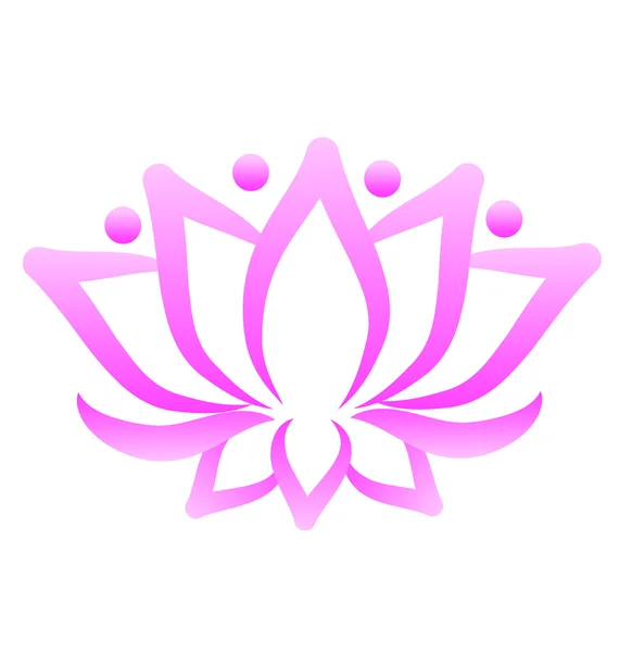 Logo lotus rose — Image vectorielle