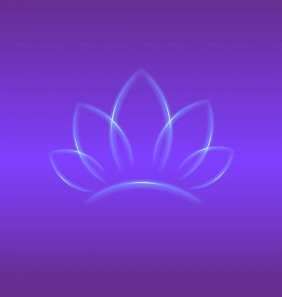 Logo fioletowy lotus — Wektor stockowy