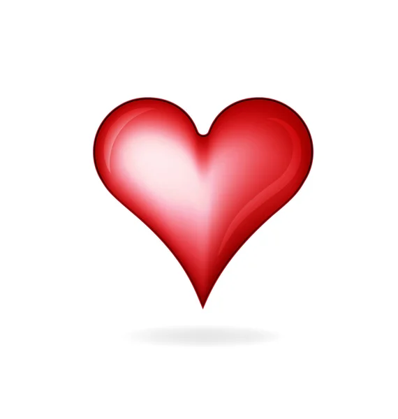 Valentines heart love glossy logo — Stock Vector