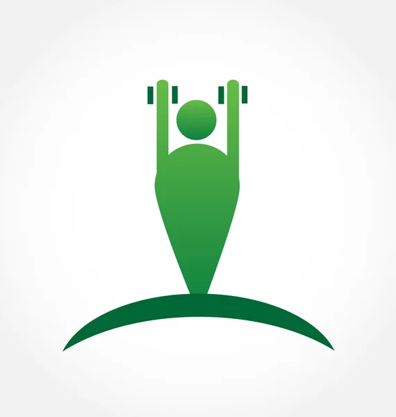 Body building logo simbolo — Vettoriale Stock