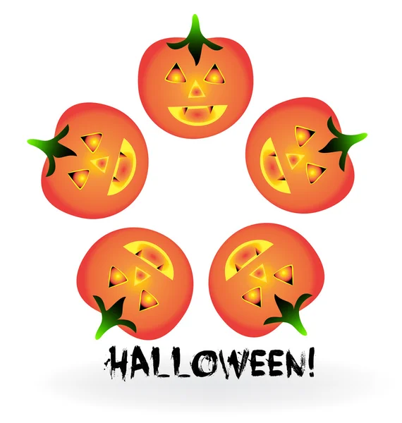 Halloween abóboras logotipo vetor — Vetor de Stock