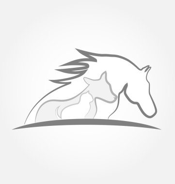 Logo at kedi ve köpek