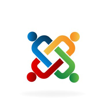 Logo birlik ekip çalışması insanlar