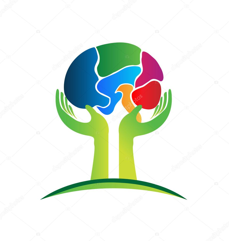 Medical mental healthcare logo vector design