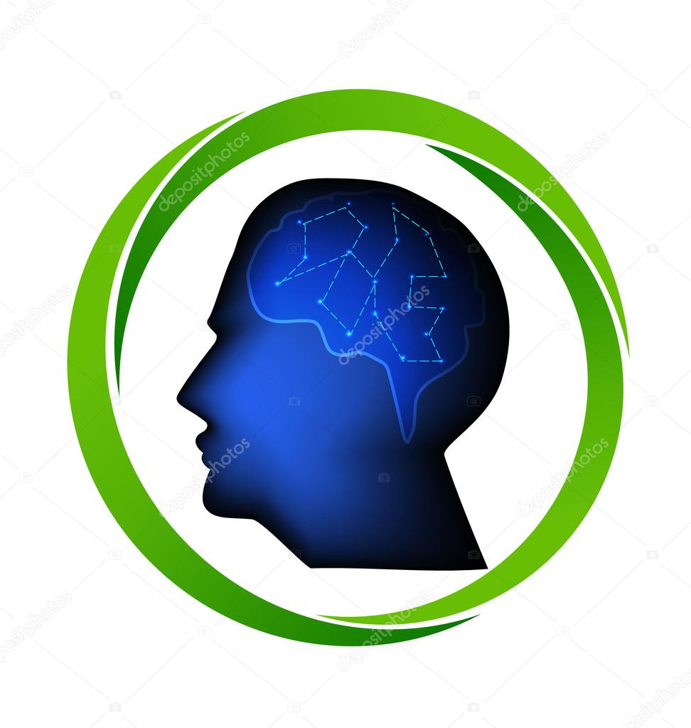 Man head thinking logo