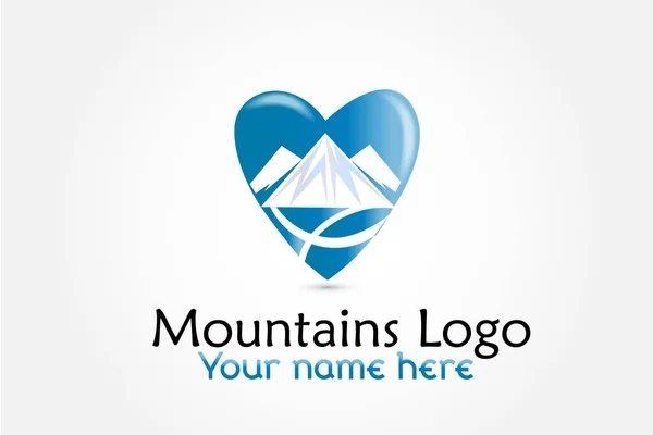 Logo Berge Symbol Logotyp Vektor Identität Visitenkarte Grafik Design Logotyp — Stockvektor